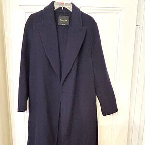 Massimo Dutti navy wool coat